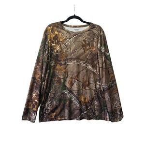 Realtree Mens Camo Long Sleeve Shirt XL Polyester Hunting Fishing Camouflage